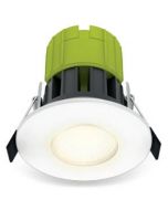 Luceco EFT60W30-01 Downlight, LED Eco Fixed Fire Rated Dimmable, c/w Bezel 3000K IP65 