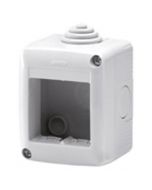 Gewiss GW27002 Enclosure, Surface Mounting Protected Empty 2G, System 40 Std, Size: 66x82x55mm
