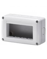 Gewiss GW27004 Enclosure, Surface Mounting Prot Empty 4G, System 40 Std, Size: 132x82x55mm