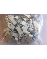 Metal P clips for Fireproof cable for 1.0mm and 1.5mm 2c+e White (pack of 100) (AP7W)