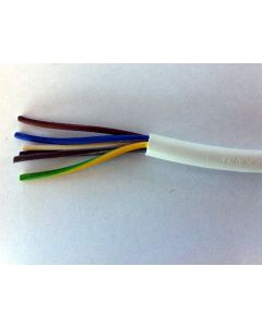 0.5mm 2185Y 5 Core PVC Insulated and Sheathed Flexible Cable,  White- Buy online from Sparkshop