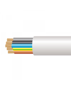 0.75mm² 3185Y 5 Core Flexible PVC Cable, White
