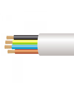 1.5mm² 3184Y 4 Core Flexible PVC Cable, White