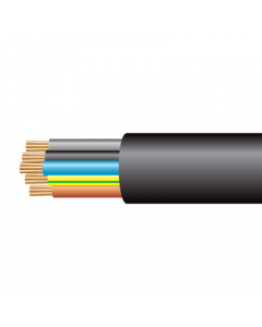 1.5mm² 3185Y 5 Core Flexible PVC Cable, Black