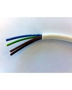 0.75mm² 3094Y 4 Core Heat Resisting PVC Insulated and Sheathed Flexible Cable, White