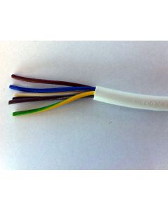 0.75mm² 3095Y 5 Core Heat Resisting PVC Insulated and Sheathed Flexible Cable, White