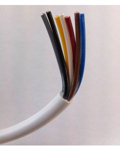 0.75mm² 3187Y 7 core flexible cable, white
