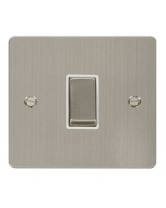 Scolmore Define FPSS411WH Ingot Plate Switch 10A 1G 2 Way White Insert