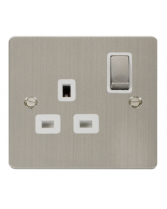 Scolmore Define FPSS535WH Ingot 1 Gang 13A DP Switched Socket White Insert