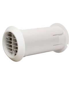 Vent-Axia 474779 INTERNAL FIT WALL KIT, White with Backdraught Shutter