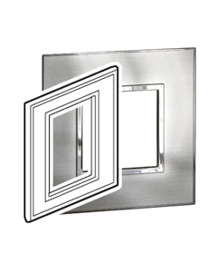 BTICINO / LEGRAND 576486, Surround plates for 2·5" multimedia display screens, STAINLESS STEEL
