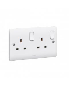 Legrand Synergy 730070 2 Gang 13A Switched DP Socket - buy online from Sparkshop