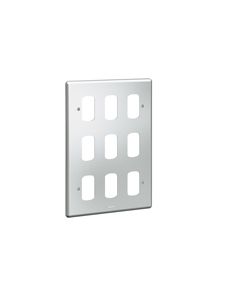 Legrand Synergy 733984 9 Gang Metalclad Grid Plate - buy online from SparkShop