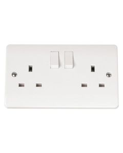Scolmore CMA036 13A 2 Gang DP Switched Socket 