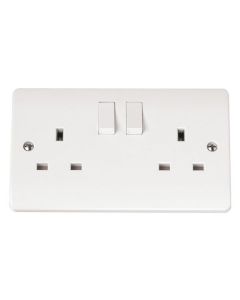 Scolmore CMA037 13A 2 Gang DP Switched Clean Earth Socket