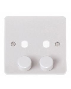 Scolmore CMA146PL 1 Gang Unfurnished Dimmer Plate & Knobs (800W Max) 