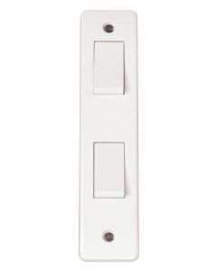 Scolmore CMA172 10AX 2 Gang 2 Way Architrave Switch