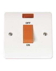 Scolmore CMA201 45A 1 Gang DP Switch 