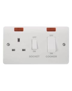 Scolmore CMA505 45A 2 Gang DP Switch