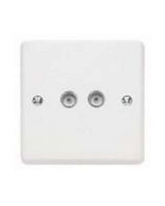 Contactum X2148 2 Gang Non-Isolated Coaxial Socket