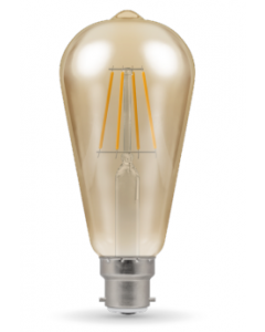 Crompton 4221 5W BC/B22d LED Filament ST64 Dimmable Antique Bronze Lamp