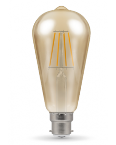 Crompton 4245 7.5W BC/B22d LED Filament ST64 Dimmable Antique Bronze Lamp