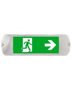 Kosnic EESN0105S65 IP65 LED Emergency Exit Sign or Emergency Bulkhead Luminaire - Buy online from Sparkshop