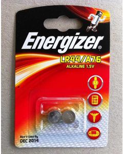 Energizer LR44 PK2 1.5V Alkaline Button Cell Battery (Twin Pack)