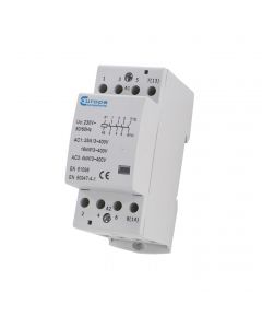 Europa Components EUC2-25-4P 4N/O 25A AC-1 230V AC Coil 4 Pole Modular Contactor - Buy online from Sparkshop