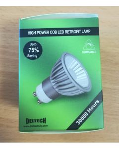 Deltech GU10-COBD6GRN High Power LED 6W Dimmable GU10 GREEN Spotlight bulb