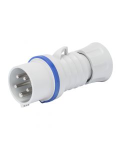 Gewiss GW60006H IP44/IP54 3P+N+E 16A 200-250V 50/60HZ 9H Screw Wiring Straight Plug HP - Buy online from Sparkshop