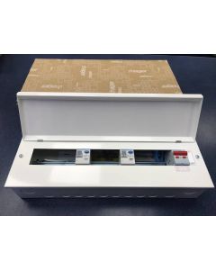 Hager VML916CURK Surface Mounted Consumer Unit, 16 Way High Integrity 100A Switch 2x 100A 30mA with Round Knockouts, plus 10 MCBs free of charge