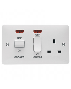 Hager Sollysta WMCC50N White Moulded 45A Cooker Control Unit with LED Indicator