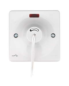 Hager Sollysta WMCS50N White Moulded 50A 2 Pole Isolating Ceiling Switch with LED Indicator