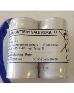 Yuasa 2DH4-0LAP3 2.4V KRMT33/62 Sealed Rechargeable Battery, High Temp D 