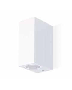 JCC JC17050WH GU10 IP44 Square Up/Down Wall Light in White (Lamps Not Included) - Buy online from Sparkshop