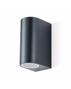 JCC JC17051ANTH GU10 IP44 Curve Up / Down Wall Light in Anthracite (Lamps Not Included) - Buy online from Sparkshop