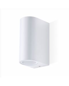 JCC JC17051WH GU10 IP44 Curve Up / Down Wall Light in White- Buy online from Sparkshop