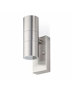 JCC JC17062 Twin GU10 Stainless Steel Up / Down Wall Light 7W LED Max, IP44