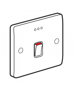 Legrand Synergy 730012 Double Pole Switch with Red LED Power Indicator 20A 250V