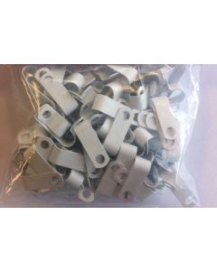 Metal P clips for Fireproof cable for 1.5mm 4c+e and 2.5mm 2c+e White (pack of 100) (AP9W)