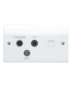MK Logic K3561DABWHI Socket, 2G TV/FM DAB/SAT Triplexer, BT Secondary