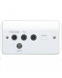 MK Logic K3563DABWHI Socket, 2G TV/FM/DAB/SAT Triplexer TV, BT Secondary