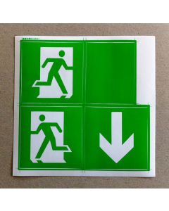 Channel Safety Systems Adhesive Pictogram Pack for Meteor LED™ Emergency Bulkhead - E/PIC/ME/PACK