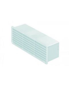 Polypipe Domus 501W, Supertube, Rigid Duct, 204 x 60mm, Outlet Airbrick With Damper, White