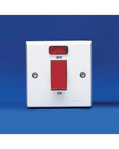 Volex Accessories VX9712 45A 1 Gang DP Control Switch with Neon