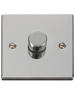 Scolmore VPCH140 Click Deco Victorian Polished Chrome 1 Gang 2 Way 400W Dimmer - Buy online from SparkShop
