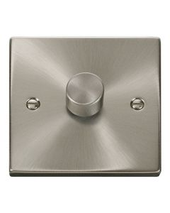 VPSC140 Click Deco Victorian Satin Chrome 1 Gang 2 Way 400W Dimmer