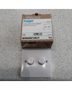 Hager WMDRP2KIT 2 Gang Rotary Dimmer Switch Plate Kit - Buy online from Sparkshop